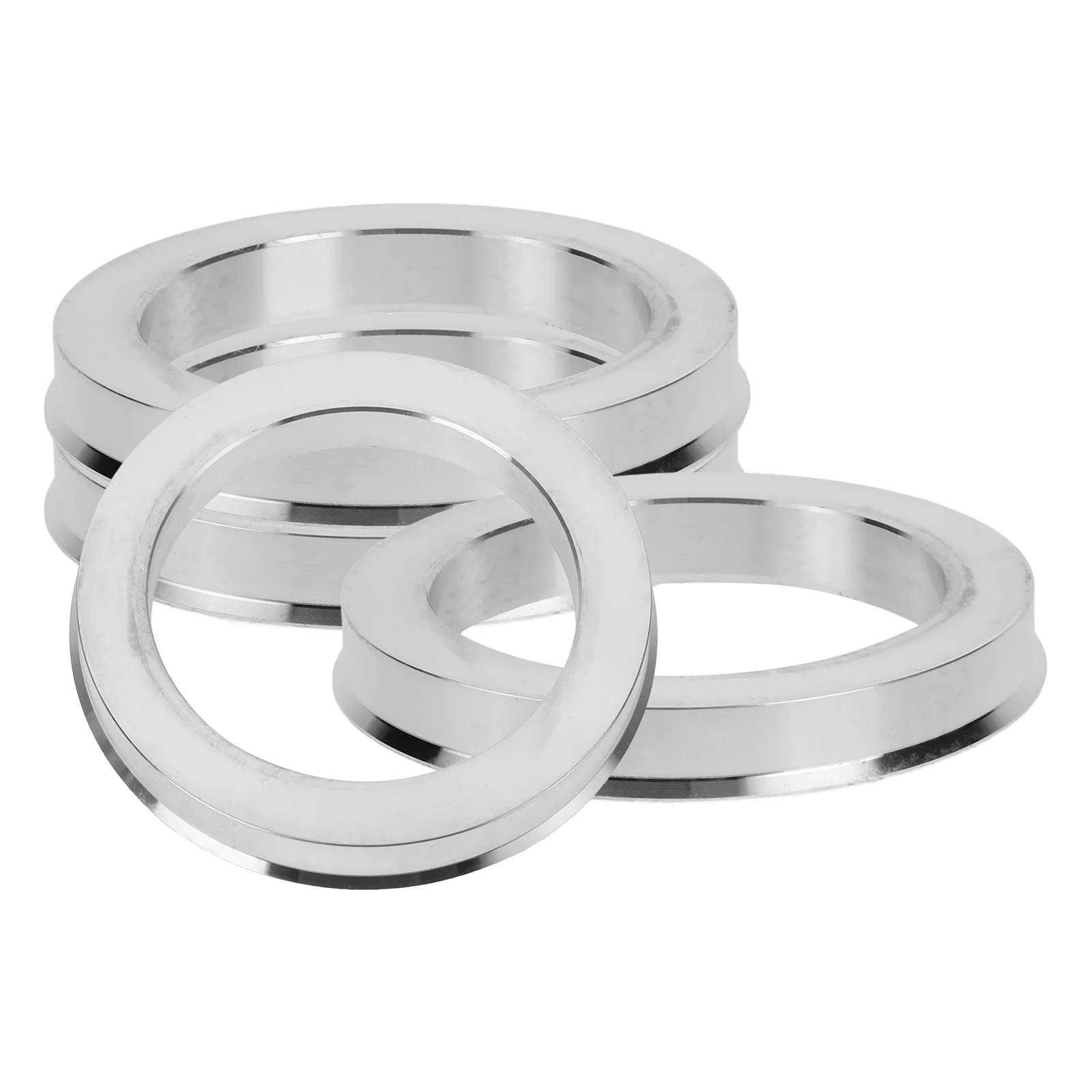 

4Pcs Hub Centric Rings 72.6 to 54.1 Metal Wheel Centering Bore Adapter SUV Decor Silver Long lasting Compatible