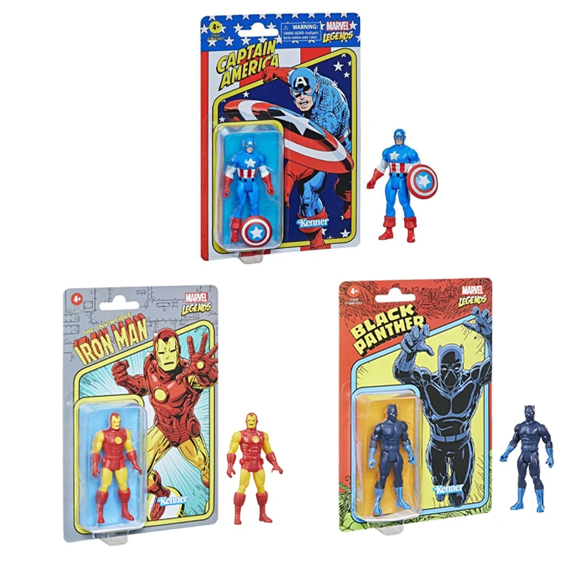 

Marvel Legends Series 3.75-inch Retro 375 Collection Iron Man Black Panther Captain America Action Figure Toy Collectible Models