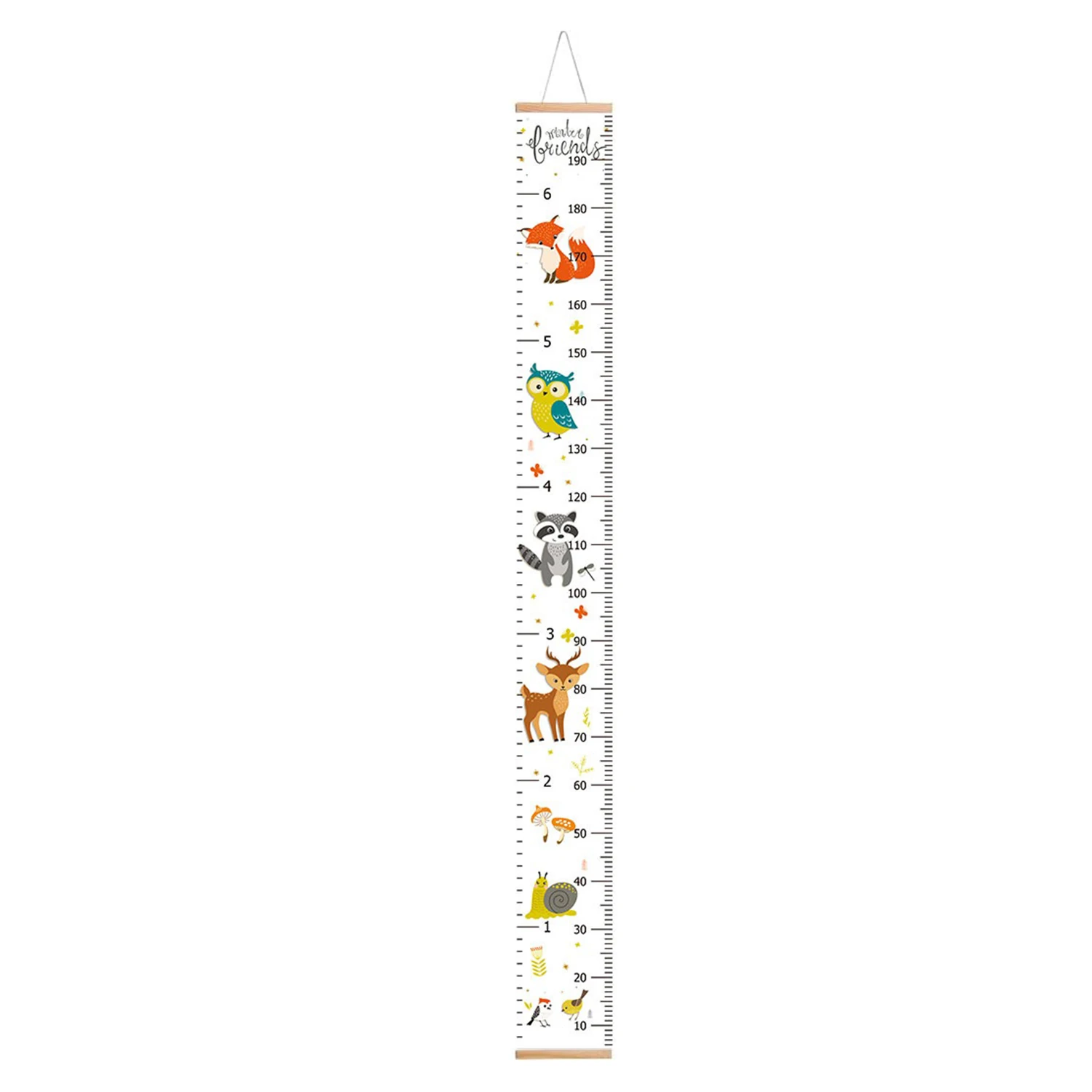 Height Chart for Kids Canvas Wall Hanging Growth Chart Nursery Height Measuring Ruler for Baby Bedroom