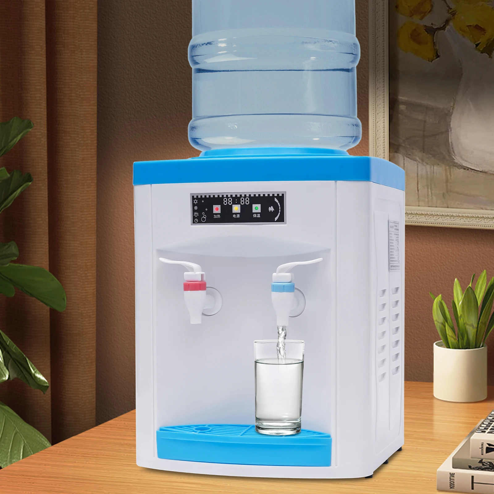 

Countertop Water Dispenser Top Loading Water Cooler Warm & Hot & Cold Freestanding Drinking Machine for Home Office