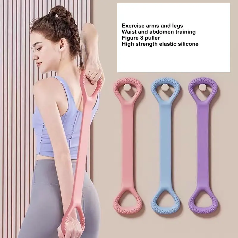 Eight-figure Stretcher Fitness Exercises Back Open Shoulder Beauty Back Yoga Shoulder Neck Magic Back Tension Rope Elastic Belt