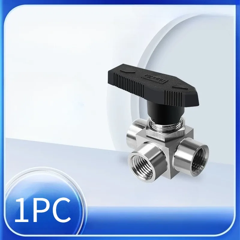 1/8" 1/4" 3/8" 1/2" BSPP Female 304 Stainless Steel L T Port Tee 3 Ways Horizontal Ball Valve YFP-2B