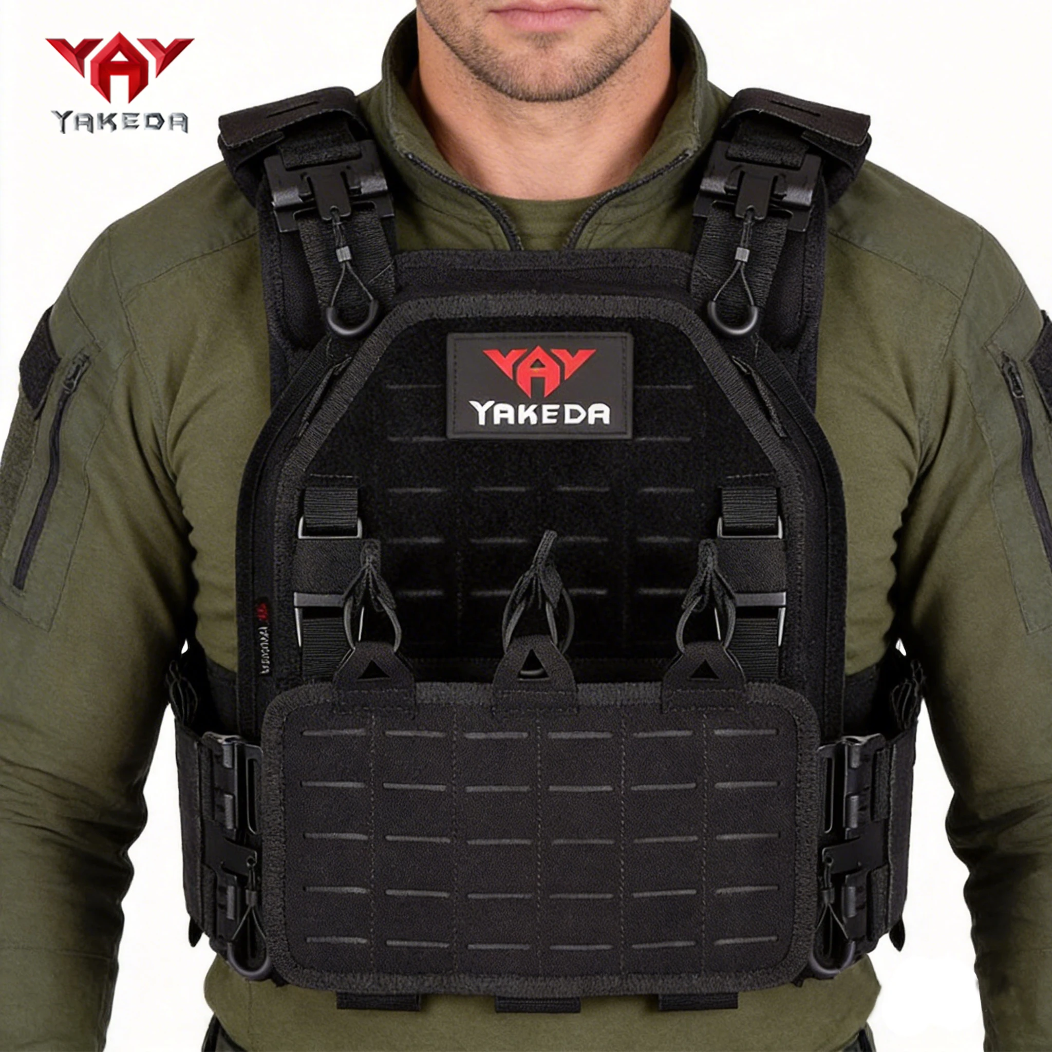 YAKEDA multifunctional quick release buckle MOLLE expansion system can be individually disassembled and reassembled hunting vest