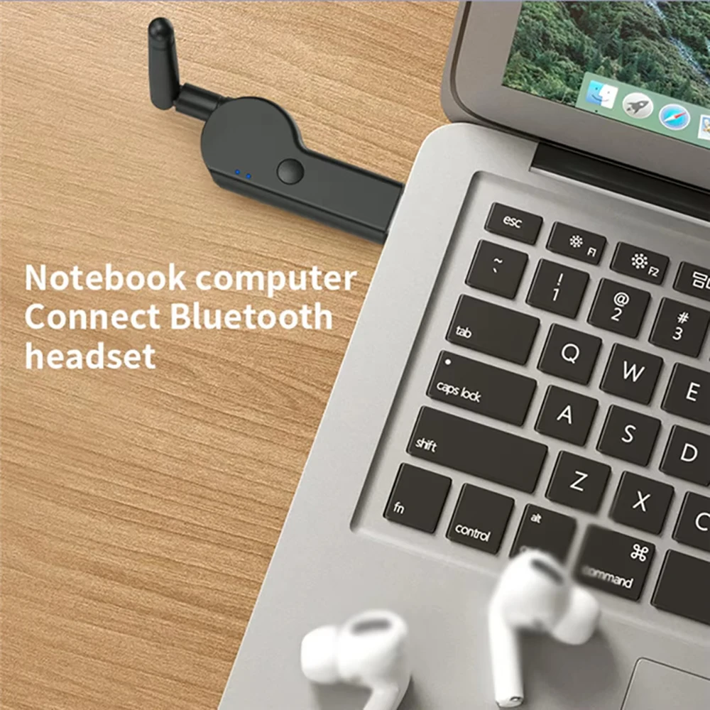 Bluetooth 5.4オーディオトランスミッター APT-X HD LL 低遅延 ワイヤレスアダプター 3.5mm外部アンテナ ヘッドセット PC ノートパソコン スピーカー用