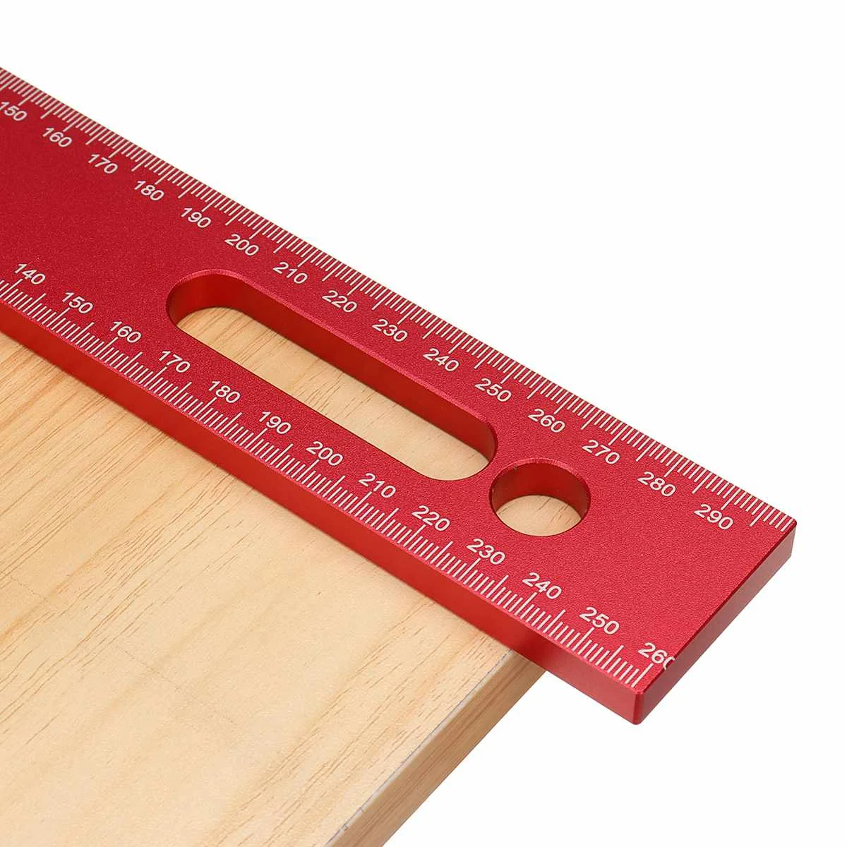 VEIKO 300x200mm Aluminum Alloy Precision Woodworking Square Right Angle Ruler with Base Metric Imperial L-Shaped Guage