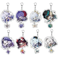 Game Honkai Star Rail Sunday Acheron Black Swan Sparkle Robin Misha Cosplay Keychain Acrylic Key Chain Pendant Keyring gifts