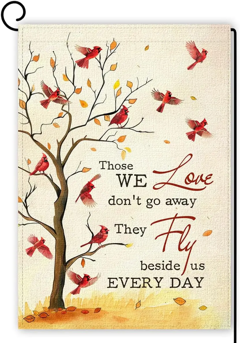 Sympathy Gifts For Loss Of Loved One, Remembrance Gifts, Grave Decorations For Cemetery, Flags For Outside, Cardinal Decor,  SSL