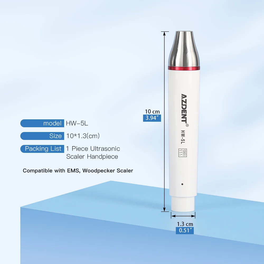 AZDENT LED Light Ultrasonic Piezo Scaler manipolo HW-5L adatto per picchio/EMS 135 ℃ sterilizzazione ad alta temperatura