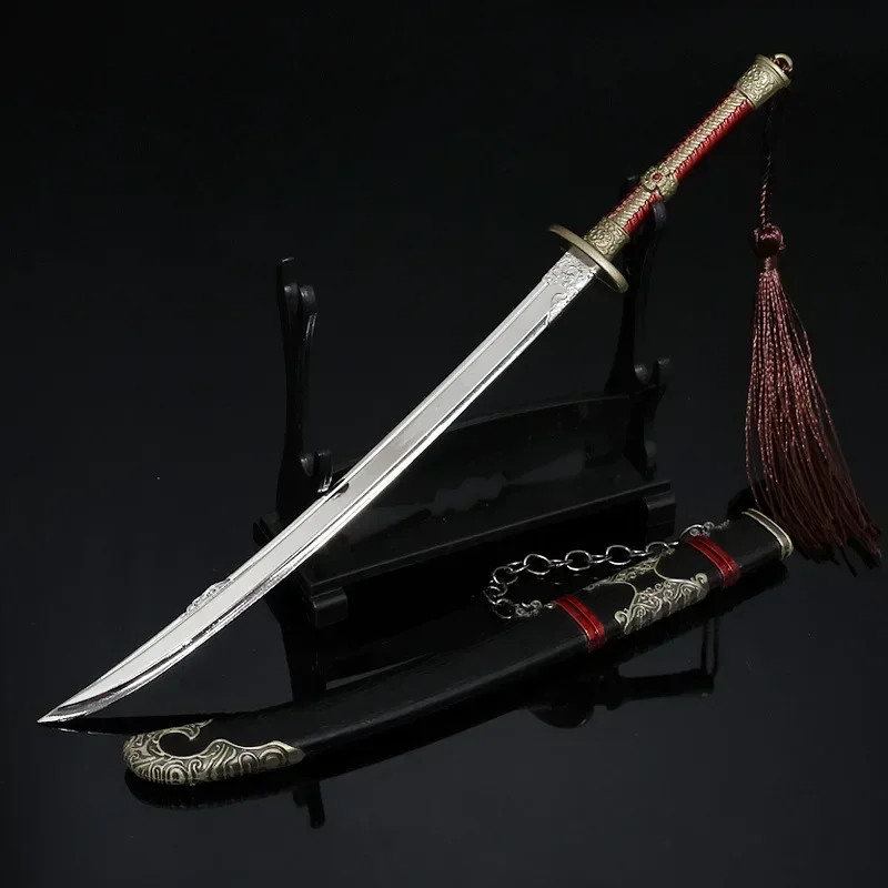 22 cm/8.66in De Vlam Imperial Guards Film Perifere Raging Mes Speelgoed Zwaard Metalen Ambachtelijke Modellen Samurai Katana met schede Geschenken