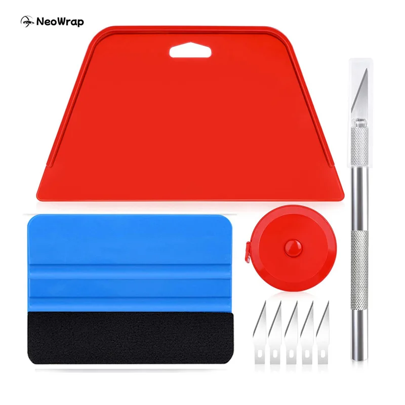 

9-комп. скребок для оконной пленки для контактной бумаги, набор для тонировки окон автомобиля, инструменты для сглаживания обоев, скребок для извлечения и приклеивания винила