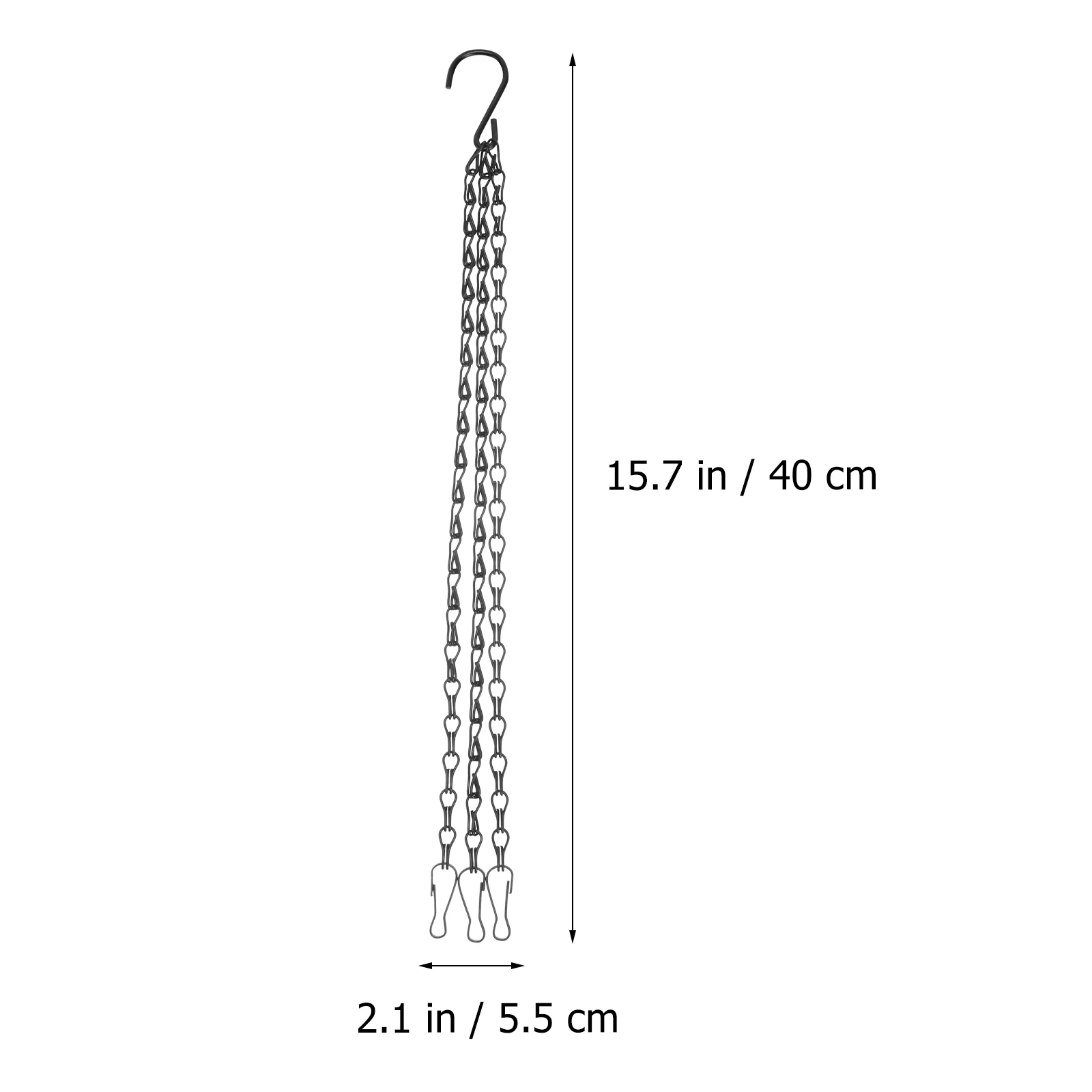 

8Sets Flowerpot Hanging Chain Iron Sturdy Suspension Hook for Plant Basket Flower Pot Home Garden Outdoor Decoration