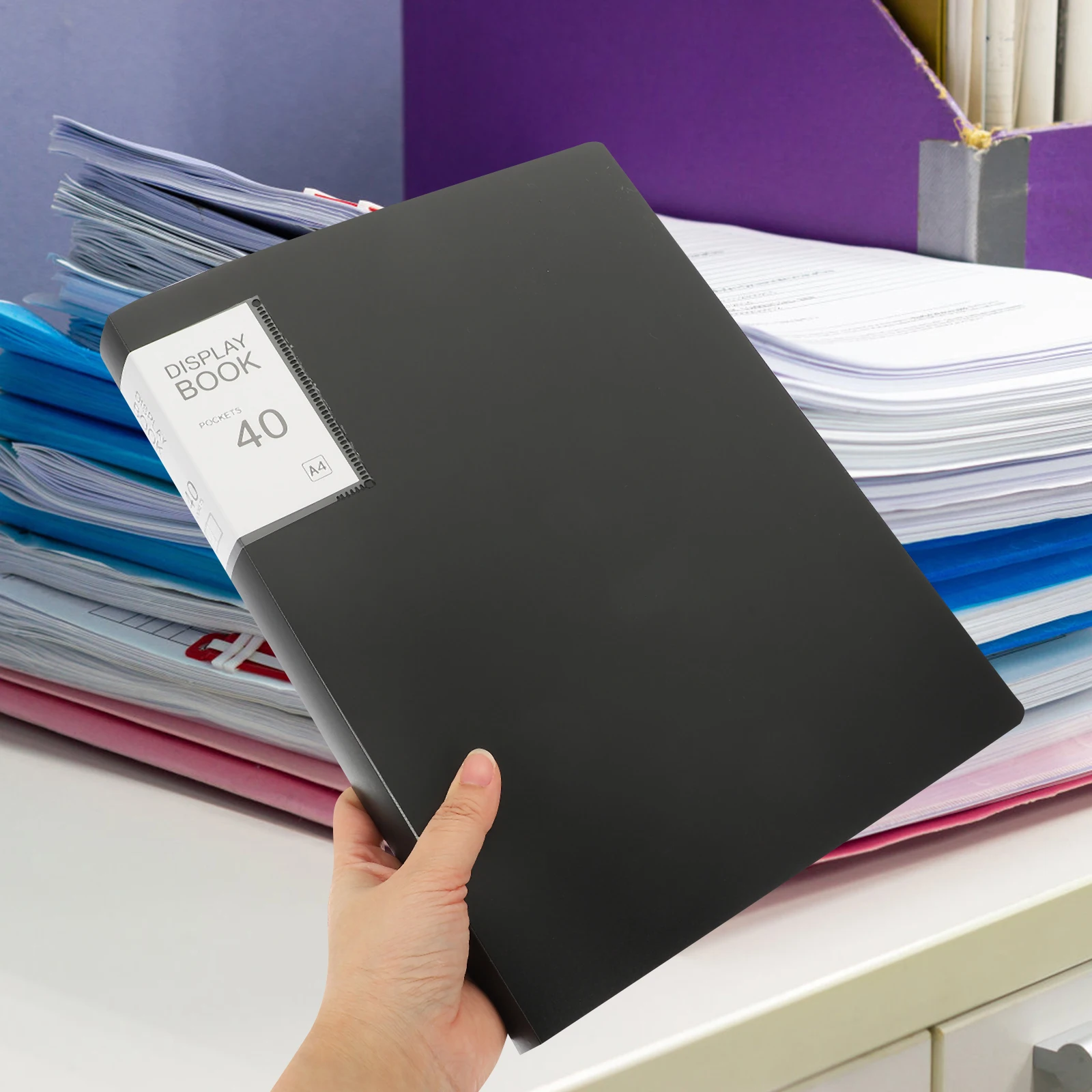 Large Capacity Organizer Plastic Document Storage Bag Multi Pocket Folder Office Study Receipt Binder Transparent Pouch File