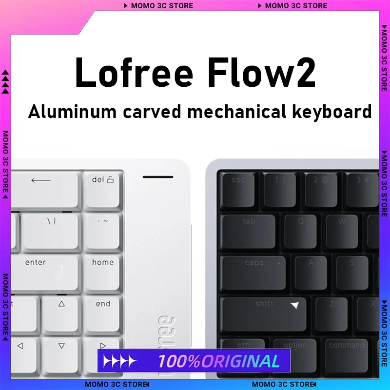 

Lofree FLOW2 Low Axis Mechanical Keyboard Wireless Bluetooth Notebook Office Silent Aluminum Pile