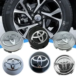 4pcs 57mm 62mm Car Styling Wheel Hub Center Caps Rim Cover Badge Emblem for Toyota Corolla Yaris CHR Rav4 Auris Avensis