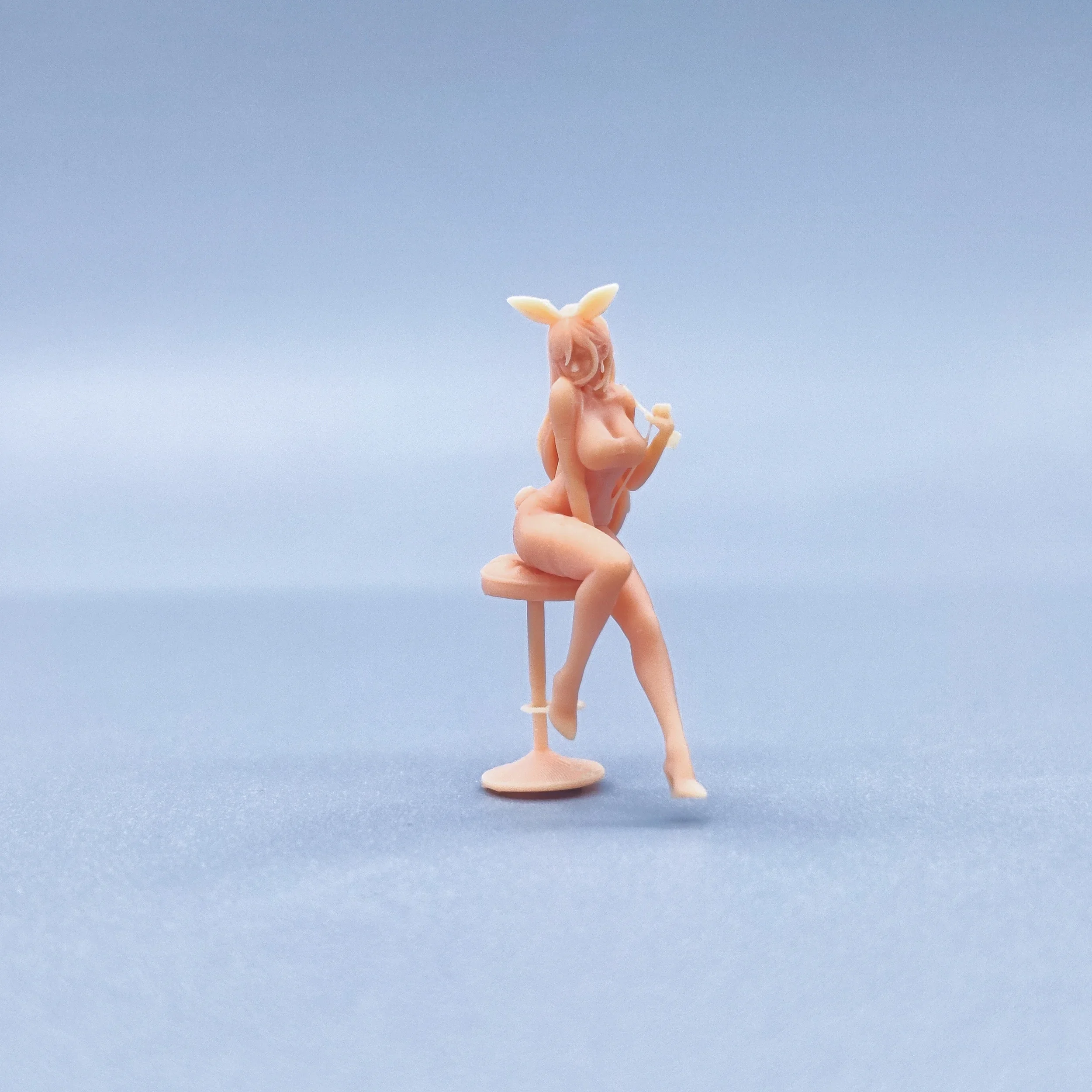 1/64 1/50 1/43 تماثيل مقياس نموذج الراتنج بار تيفا أرنب فتاة غير ملونة المنمنمات ديوراما رسمت باليد V732 V733 #1