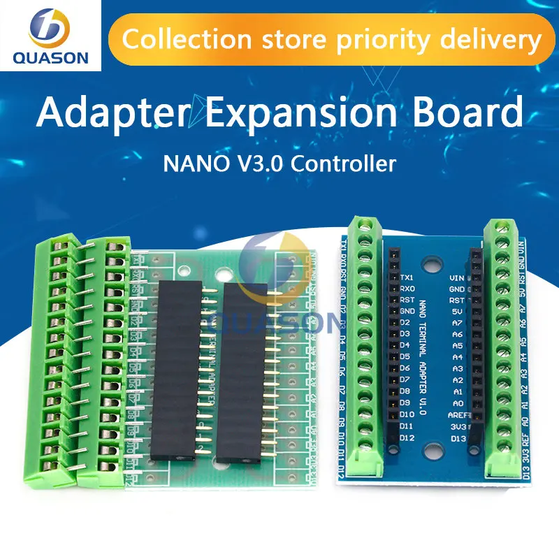 NANO V3.0 3.0 Controller Terminal Adapter Expansion Board NANO IO Shield Simple Extension Plate For Arduino AVR ATMEGA328P
