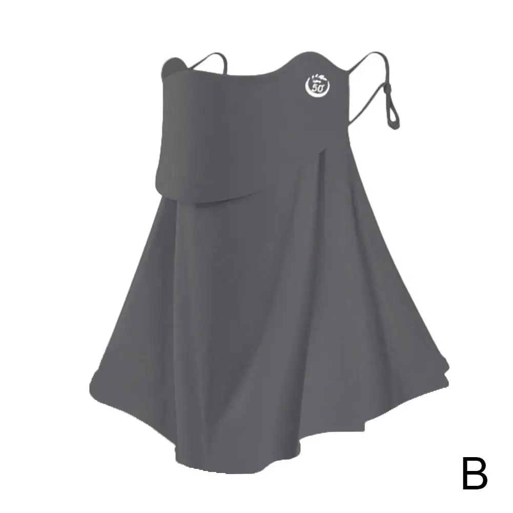 Sommer-Sonnenschutzmaske aus Eisseide für Damen, UPF50+, Anti-UV-Sturmhaube, Schal, Outdoor, Radfahren, Wandern, 360° ° Gesichts- und Halsbedeckung – Detail 19
