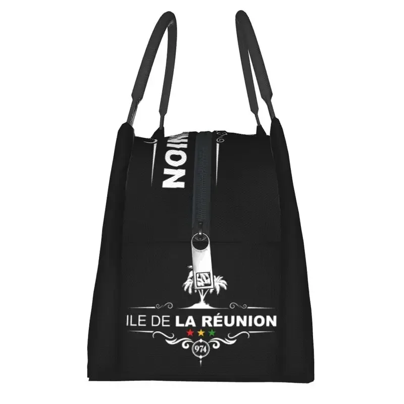 Custom Reunion Island 974 Lunch Bags Men Women Cooler Thermal Insulated Lunch Box for Office Travel