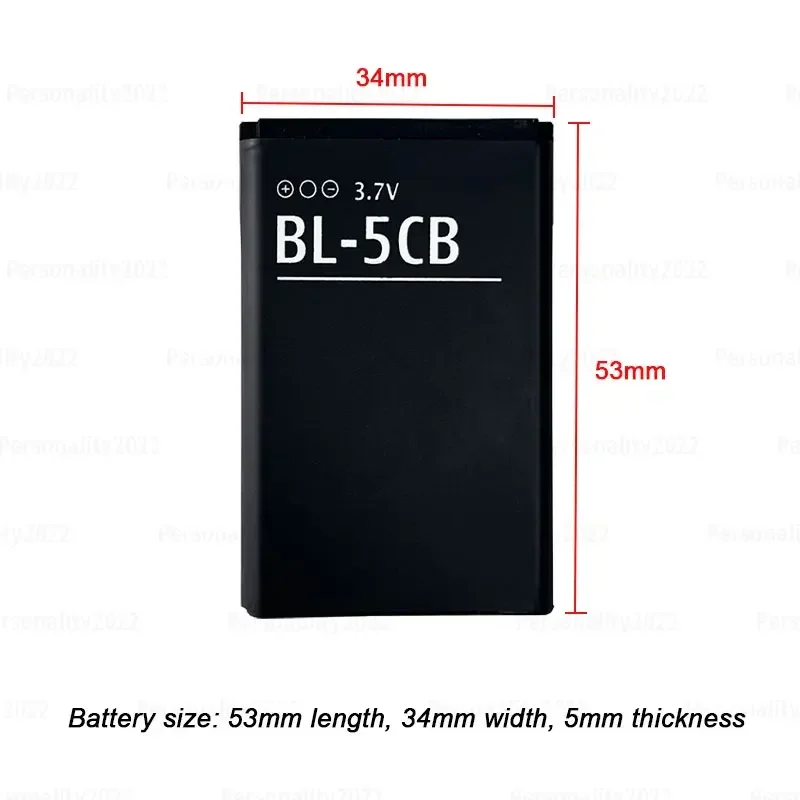 1-10 Pcs BL-5CB Lithium Batteries 1200mAh BL 5CB Rechargeable Cell for Nokia N72 100 105 109 111 113 6086 BL5CB Phone Battery