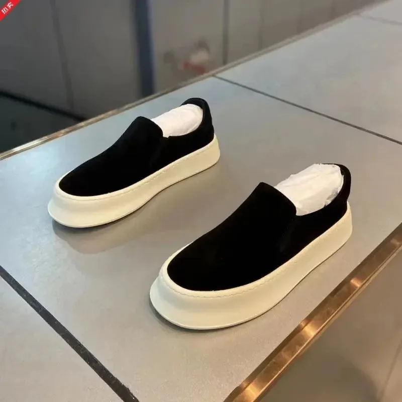 

Casual Shoes Man Slip-On Luxury Flat Skate Shoes Trend Black Men Loafers Platform Embroidery Canvas Shoes Fashion 2025