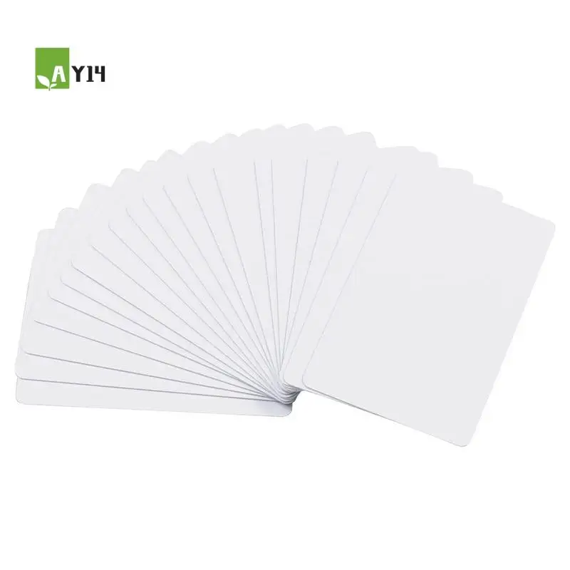 AY14 -Premium Blank PVC Cards, CR80 30Mil Graphic Quality White Plastic Cards For Photo ID Badge Printers