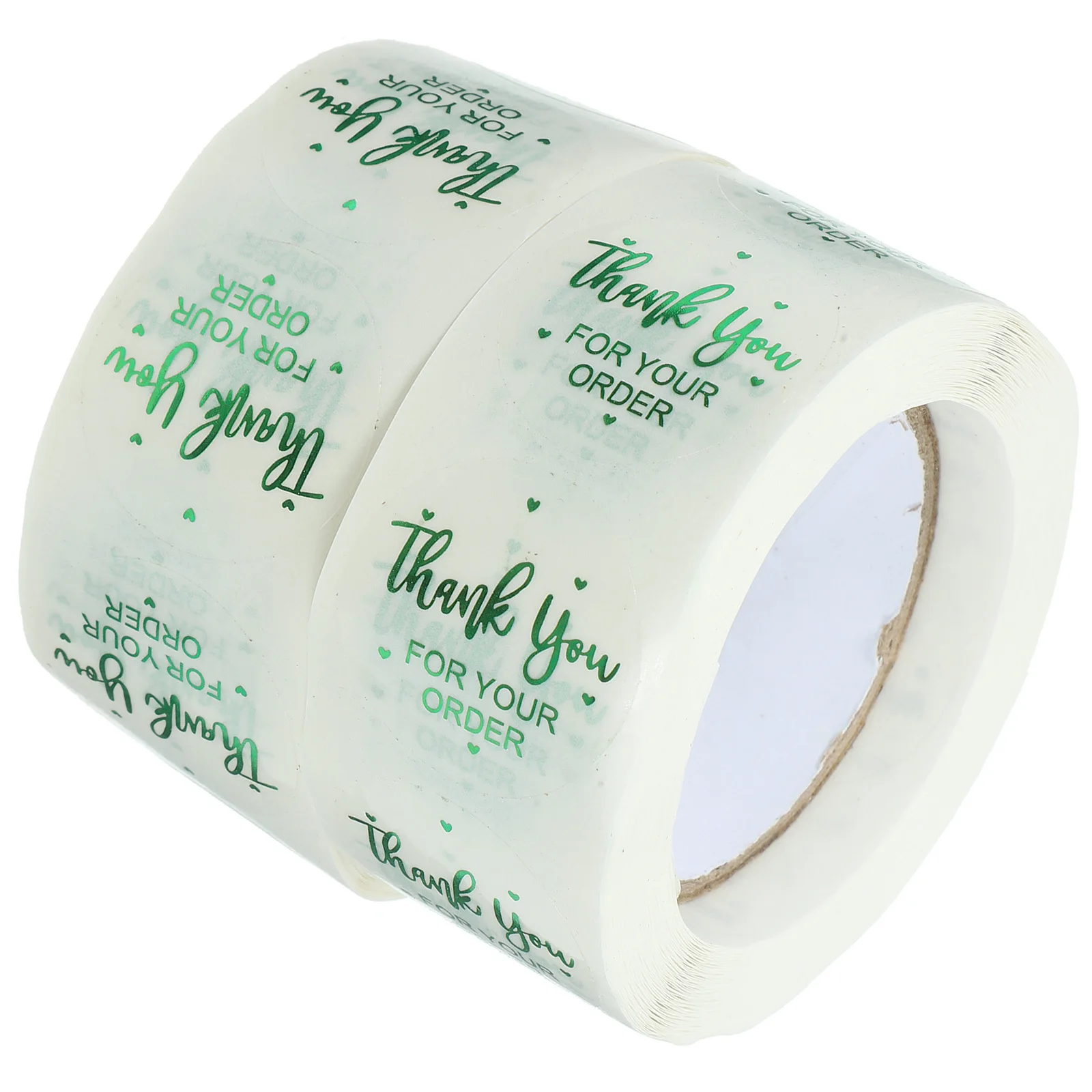 2 Rolls Clear Adhesive Dot Stickers Transparent Round Labels Envelope Seal for Retail Package Organization and Gift Tagging