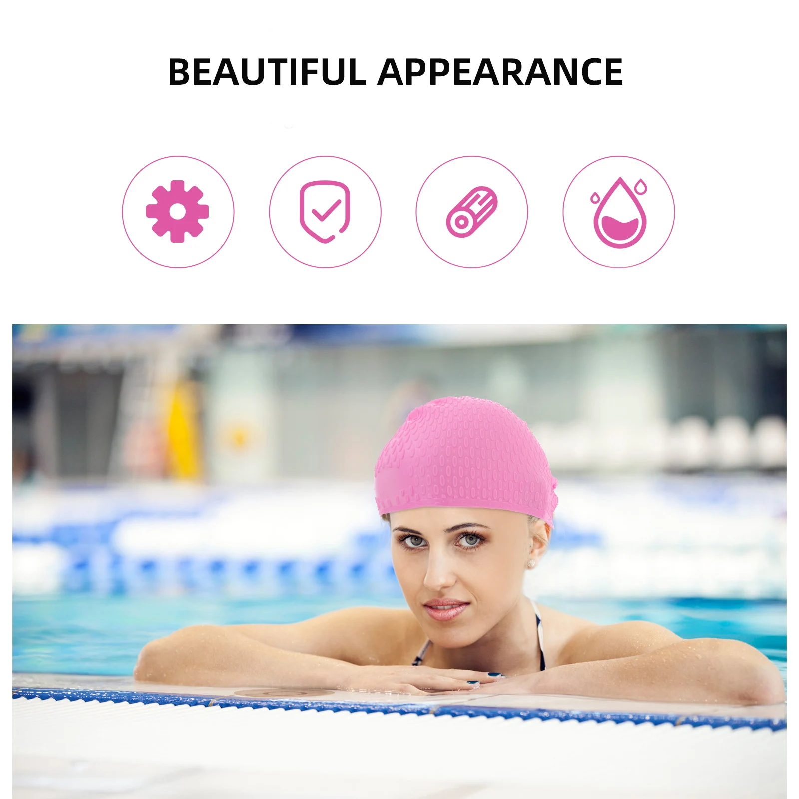 

Women Swimming Silicone Waterproof Waterproof Swimming Hat Hat for Adult Youth Durable Swim Accessories Flexible Hair Protection