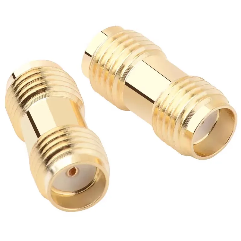 100PCS SMA-KK RF Coaxial  SMA Connecter Female To Temale Straight Joint Double Outer Screw Inner Hole Connector