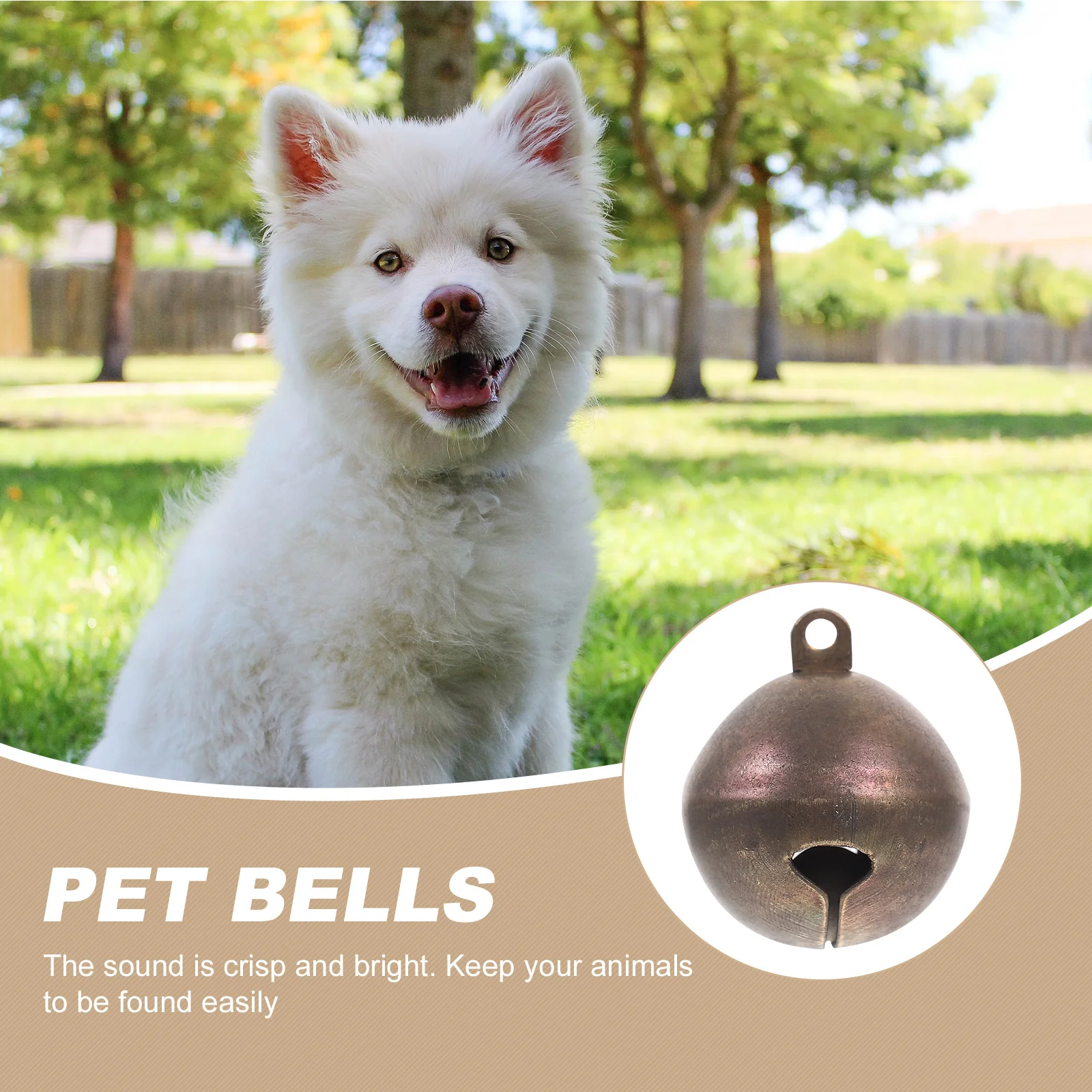 

10pcs Copper For Pet Collars Adjustable Durable Loud Sound Dog Goat Collar Bells Craft Diy Christmas Decoration Pet