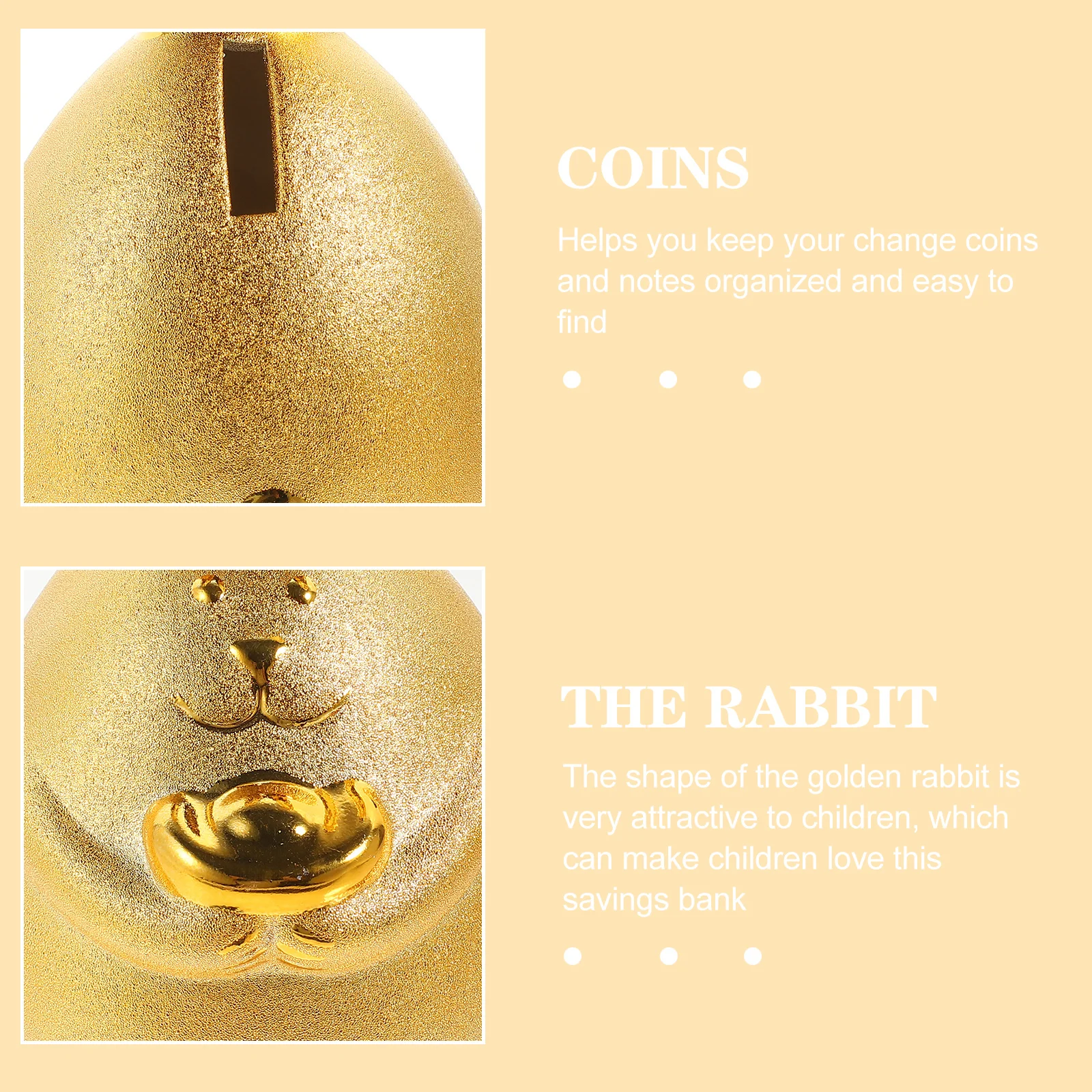 

Lovely Bunny Piggy Bank Decorative Money Saving Jar for Daily Coins Change Storage Chinese New Year Gift Bunny Decor