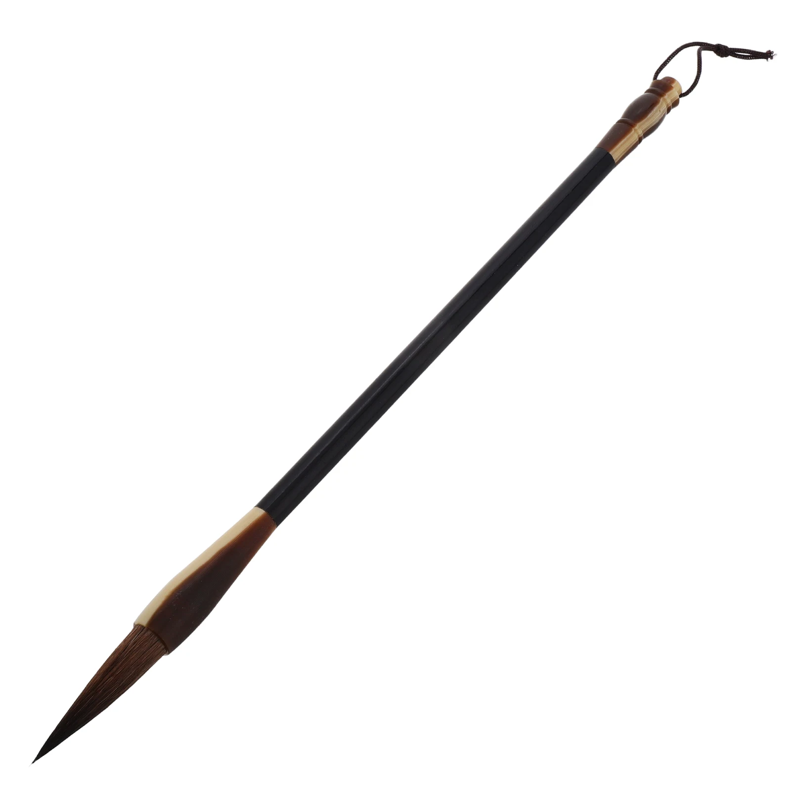 

Gray Tail Chinese Calligraphy Brush Medium Size Agate Wood Handle Ox Ear Raccoon Tail Design for Beginners Painting Writing