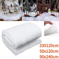 Fake Snow Blanket Christmas Decoration Party Snow Winter New Year Xmas Decor Home Artificial Cotton Winter Snow Sheet Mat