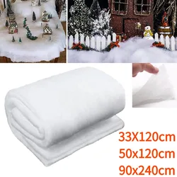 Fake Snow Blanket Christmas Decoration Party Snow Winter New Year Xmas Decor Home Artificial Cotton Winter Snow Sheet Mat