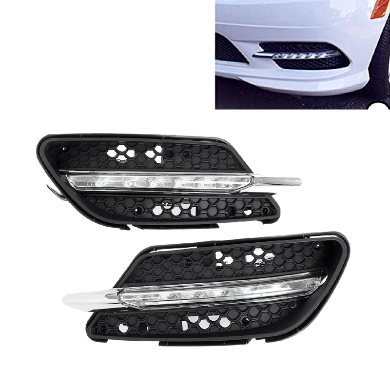 Car LED Fog Light DRL Daytime Running Lights for Mercedes-Benz W204 C-Class C300 AMG Sport 2007 2008 2009 2010 2011