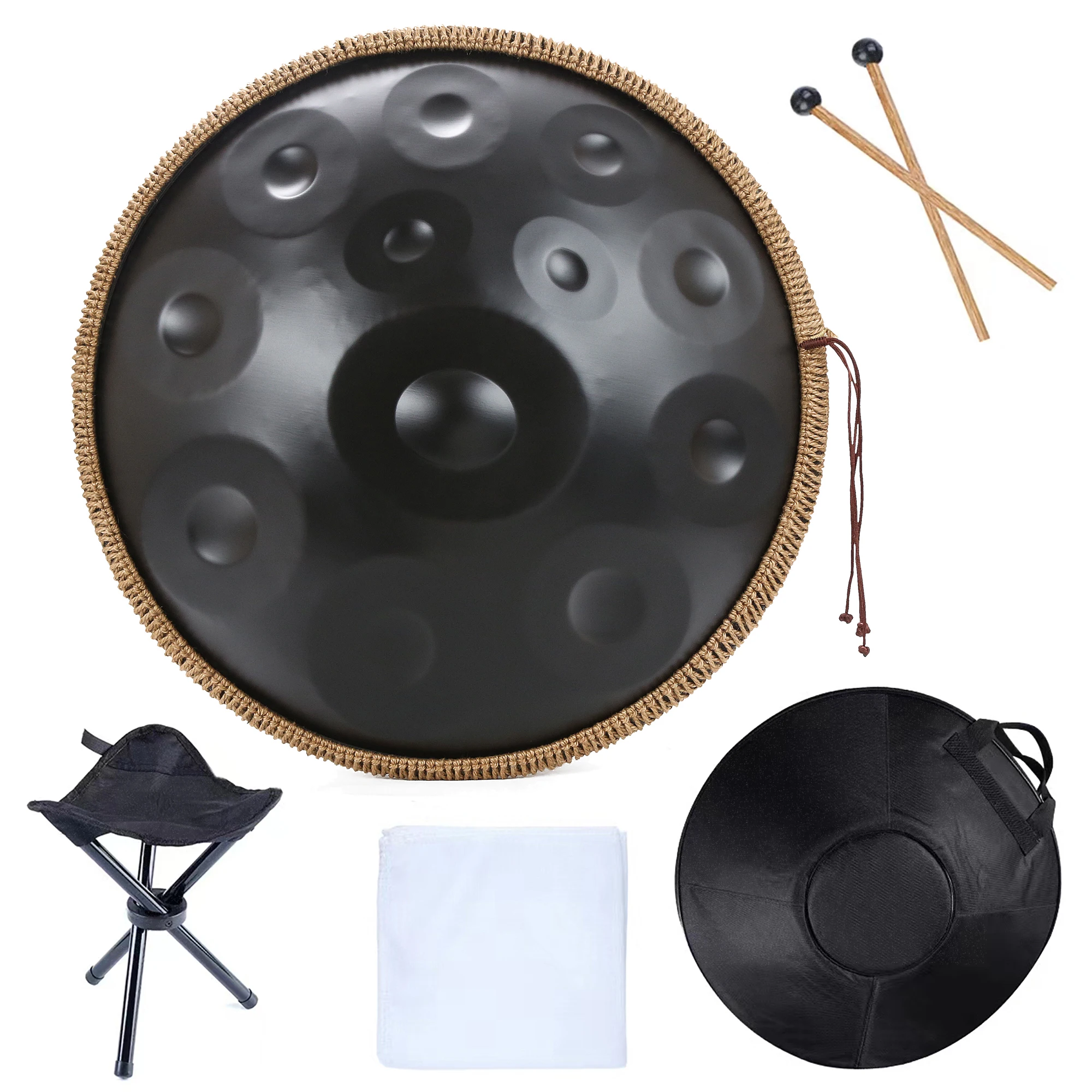 

Handpan 432HZ 12 Notes D Minor 22 inch 10 9 Notes 440HZ Pantam Steel Hand pan Drum Yoga Meditation Musical Instruments