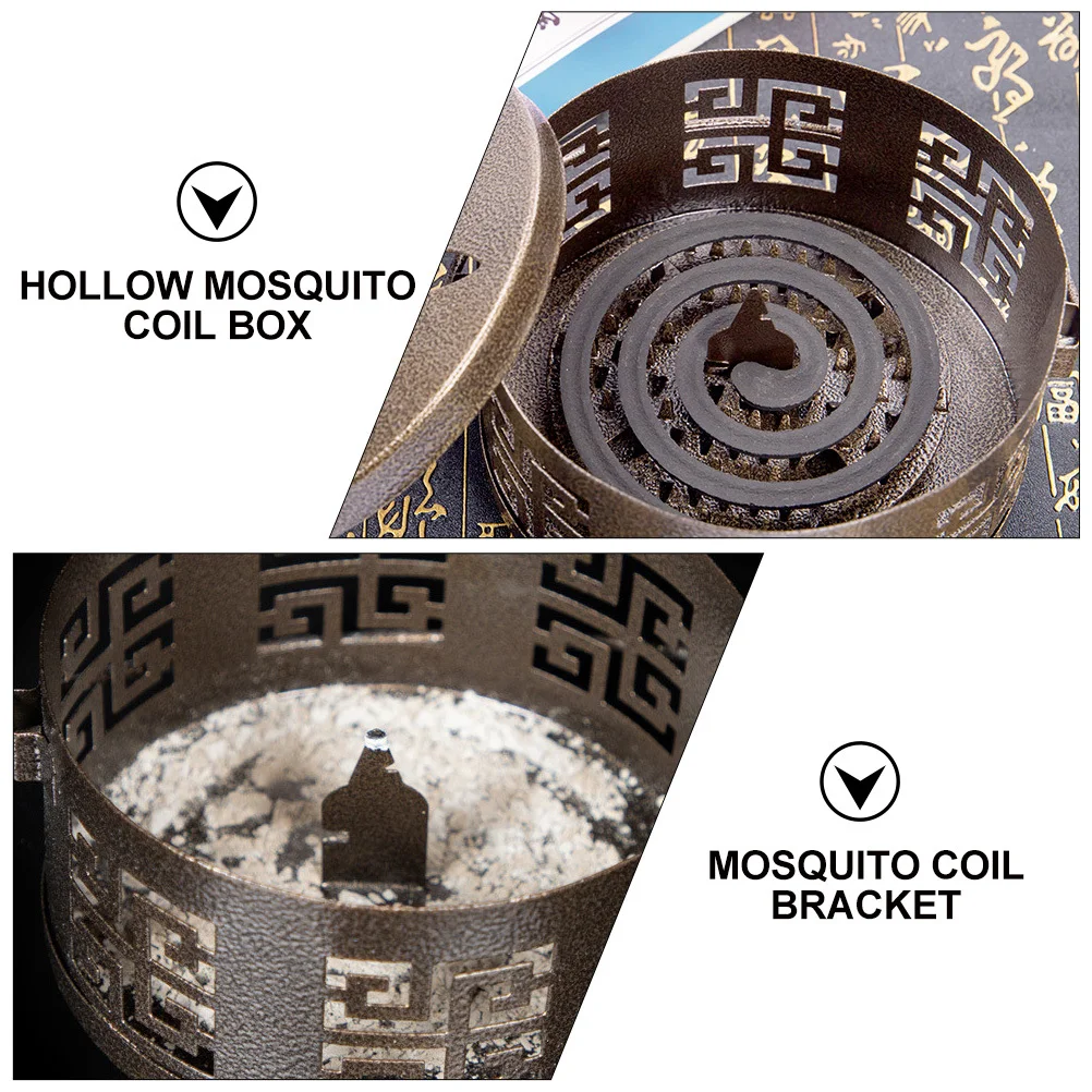 

Holder Metal Hollow Design Fireproof Burner For Home Bedroom Balcony Portable Stand Retro Incense Box