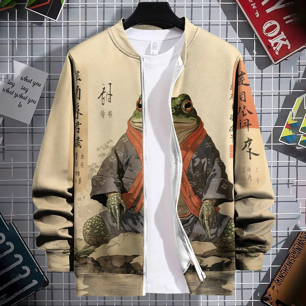 

Autumn And Winter Men Sweatshirts Long Sleeve Hoodie Zipper Pullover Male Ukiyoe Hoodies Sweatshirt Oversized Male Clothing