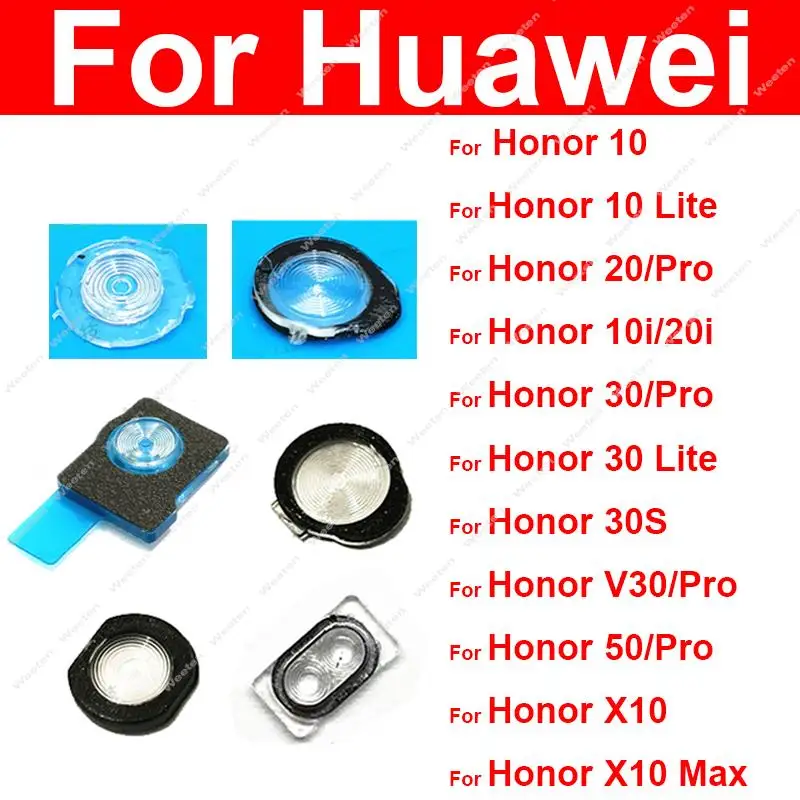 Back Rear Flash Lamp Light Cover For Huawei Honor 10 20 30 V30 50 Pro 10Lite 30Lite X10 Max Flashlight Shade Parts