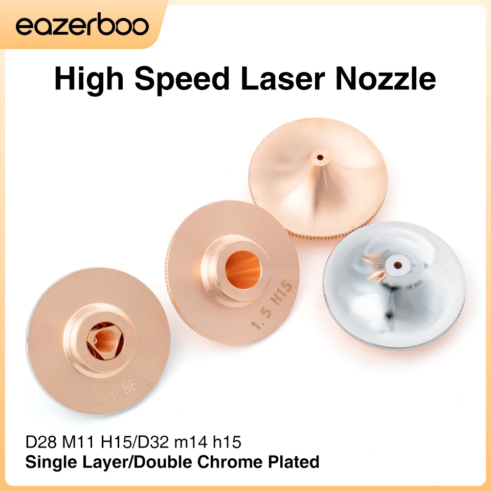 Raytools Laser Cutting Nozzle D28 M11 H15 Single Double Chrome Nozzle 1.0 1.5mm for Raytools Precitec Bodor Boci Laser Head Part