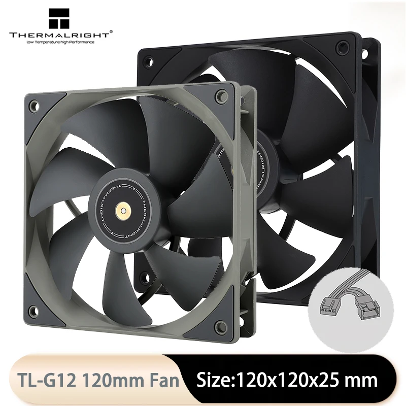 

Thermalright TL-G12 12CM chassis fan 4pin PWM hydraulic bearing 1500rpm PC fan