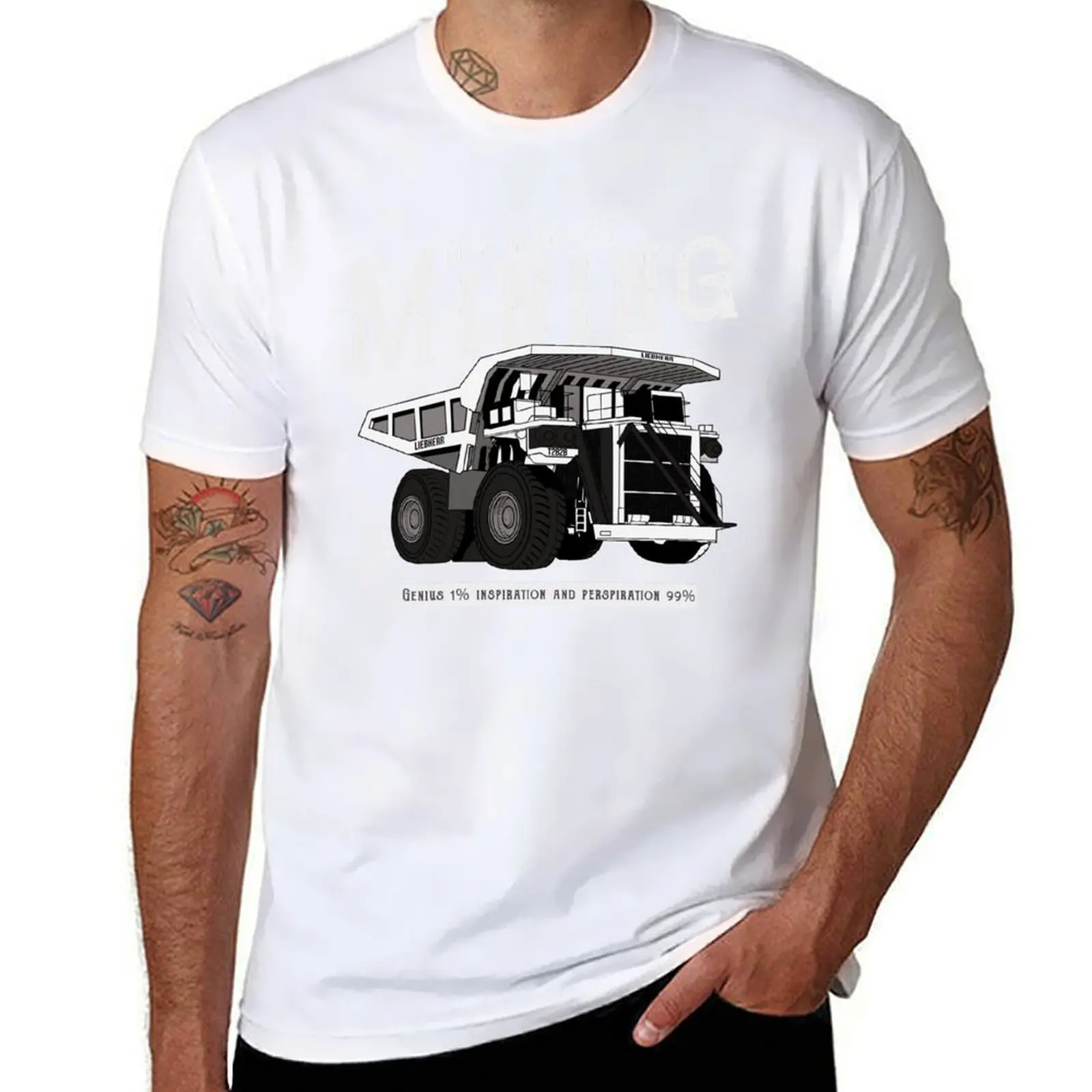 

Mining equipment Truck T-Shirt t shirt man luxury t shirt for man 100 percent cotton T-Shirt