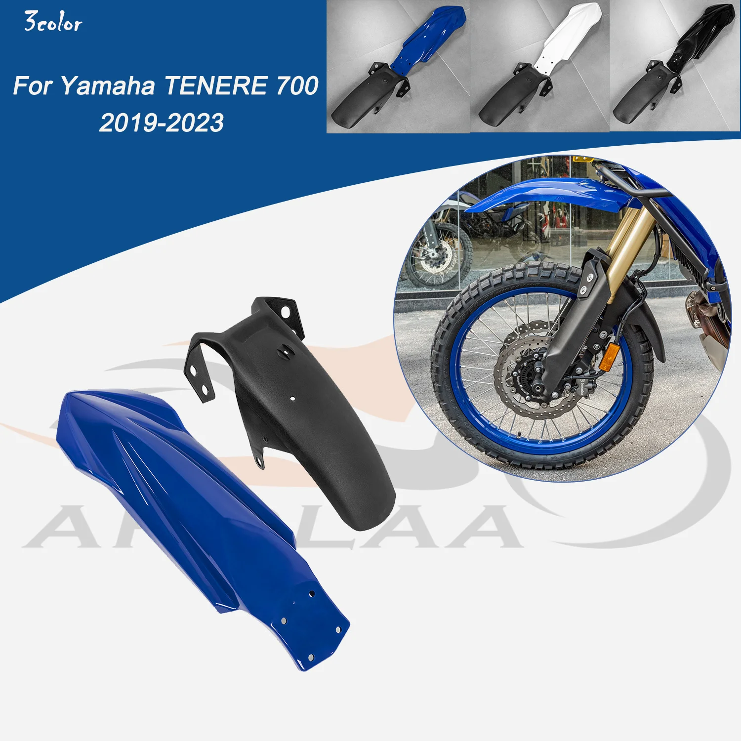 Motorcycle Front Mudguard  For Yamaha TENERE 700 2019 2020 2021-2023 Rally Extender Hugger Front Fender Motorcross Accessories