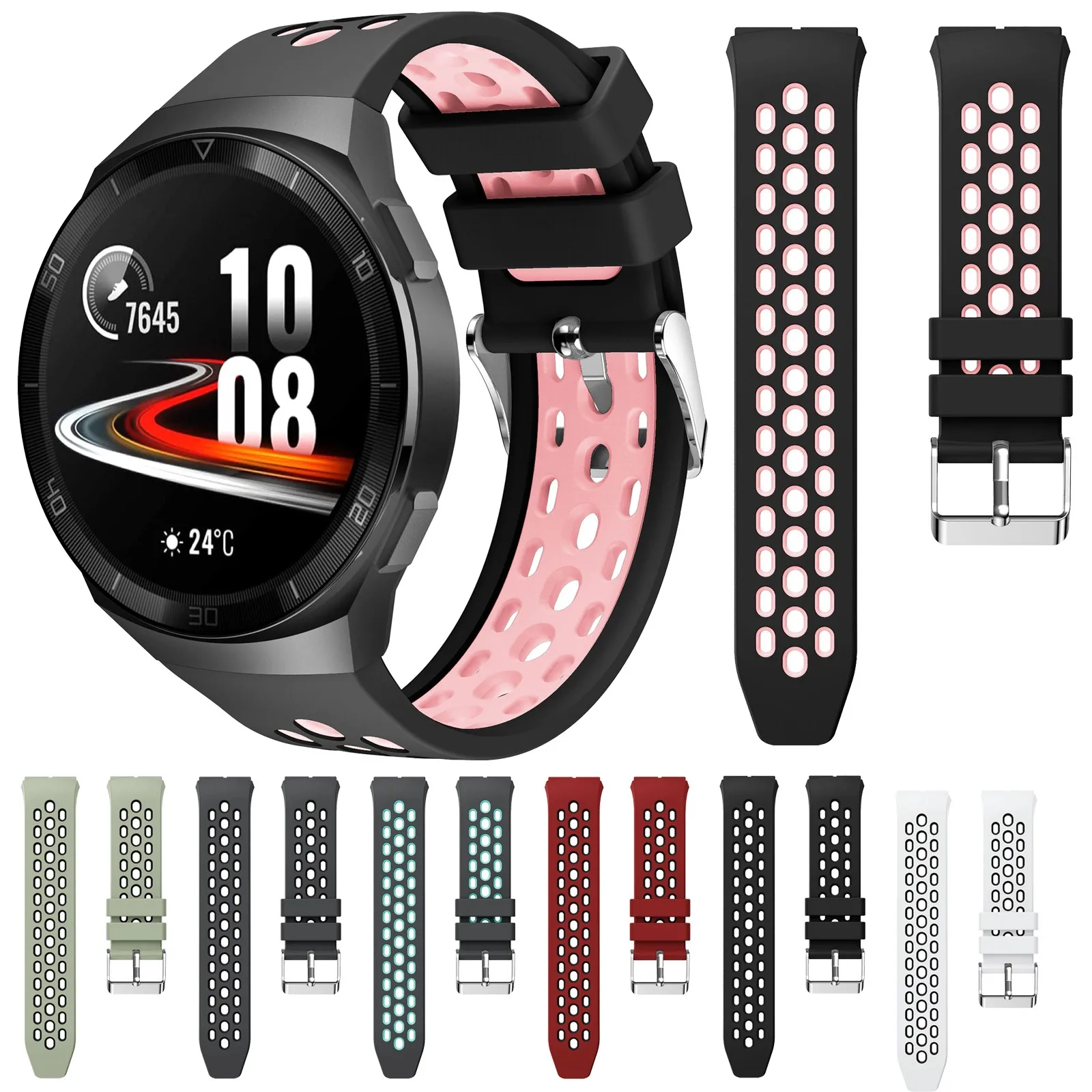 

Strap Silicone For HUAWEI GT2e Watch Screen Protection Watchband For Huawei Watch GT 2E Watchstrap Watchbands Bracelet Band