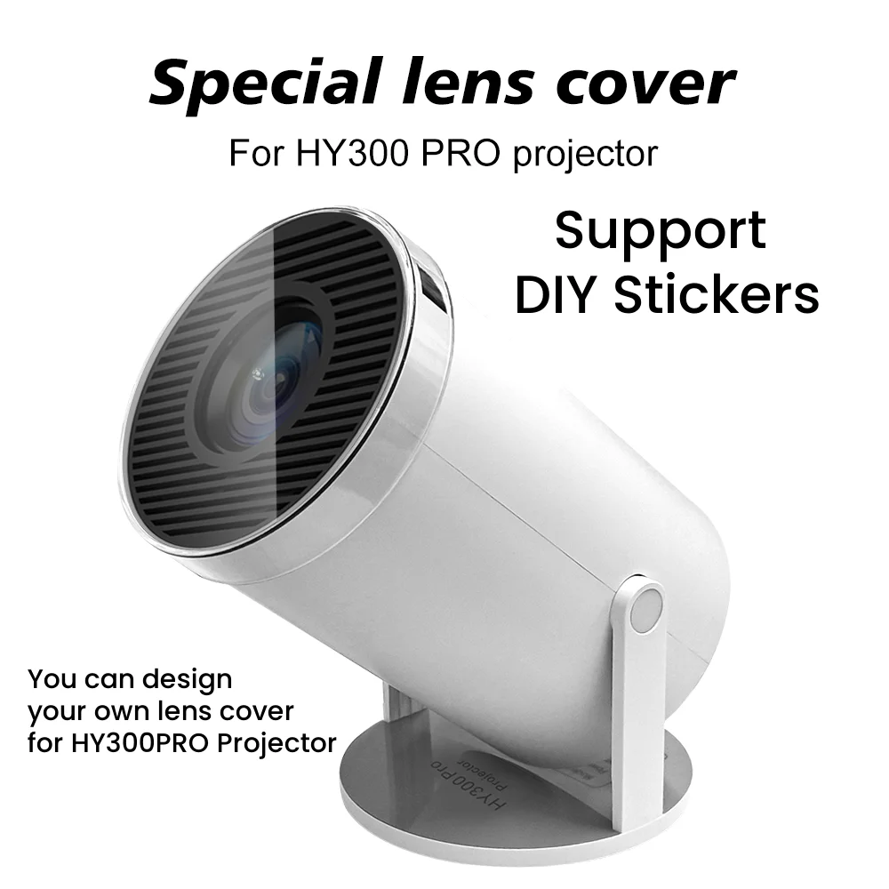 

Transparent Lens Cover Shell For Original HY300PRO Projector Protective Cap Dustproof Support DIY Sticker Projector Accessories