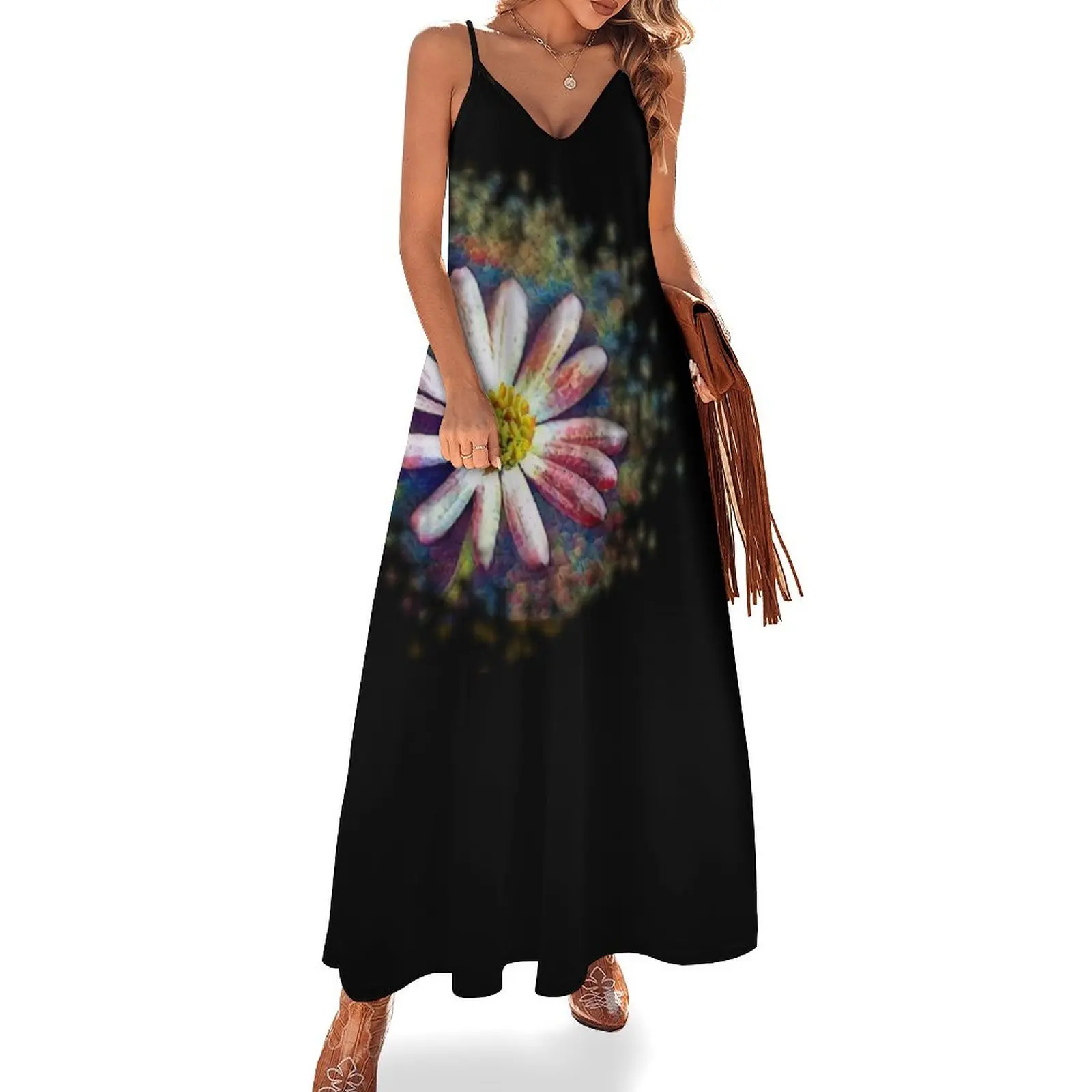 

Daisy flower art Sleeveless Dress clothing women summer 2025 evening dress women Dress