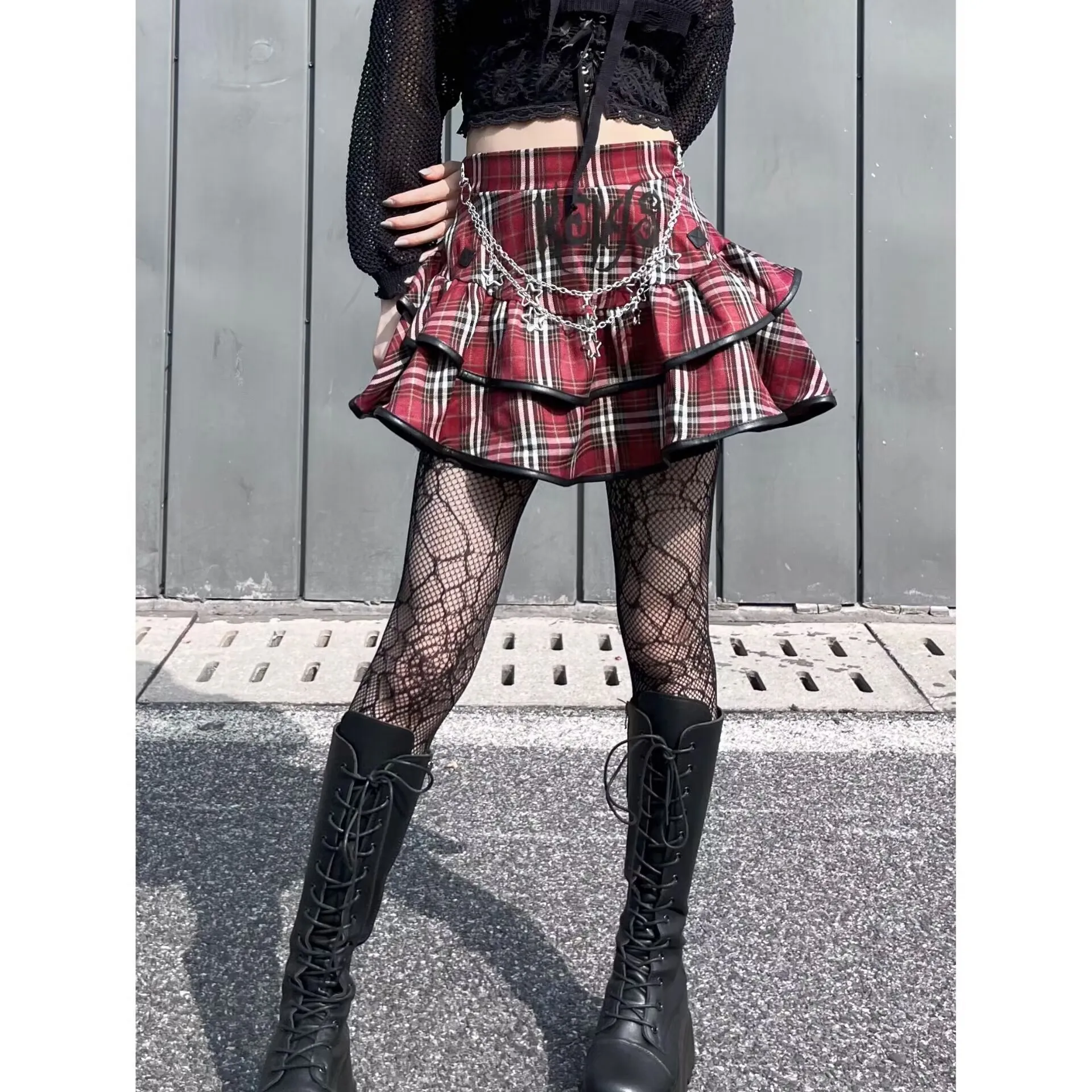 

Korean Japanese style Y2k Streetwear Punk Aesthetics high street Pleated Mini Skirt