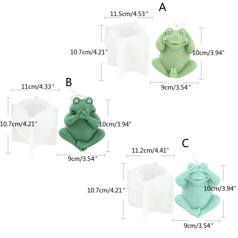 for Frog Decoration Silicone Mold Epoxy Resin DIY Decoration Making Soap Melt Resin Polymer Clay Home Decorations