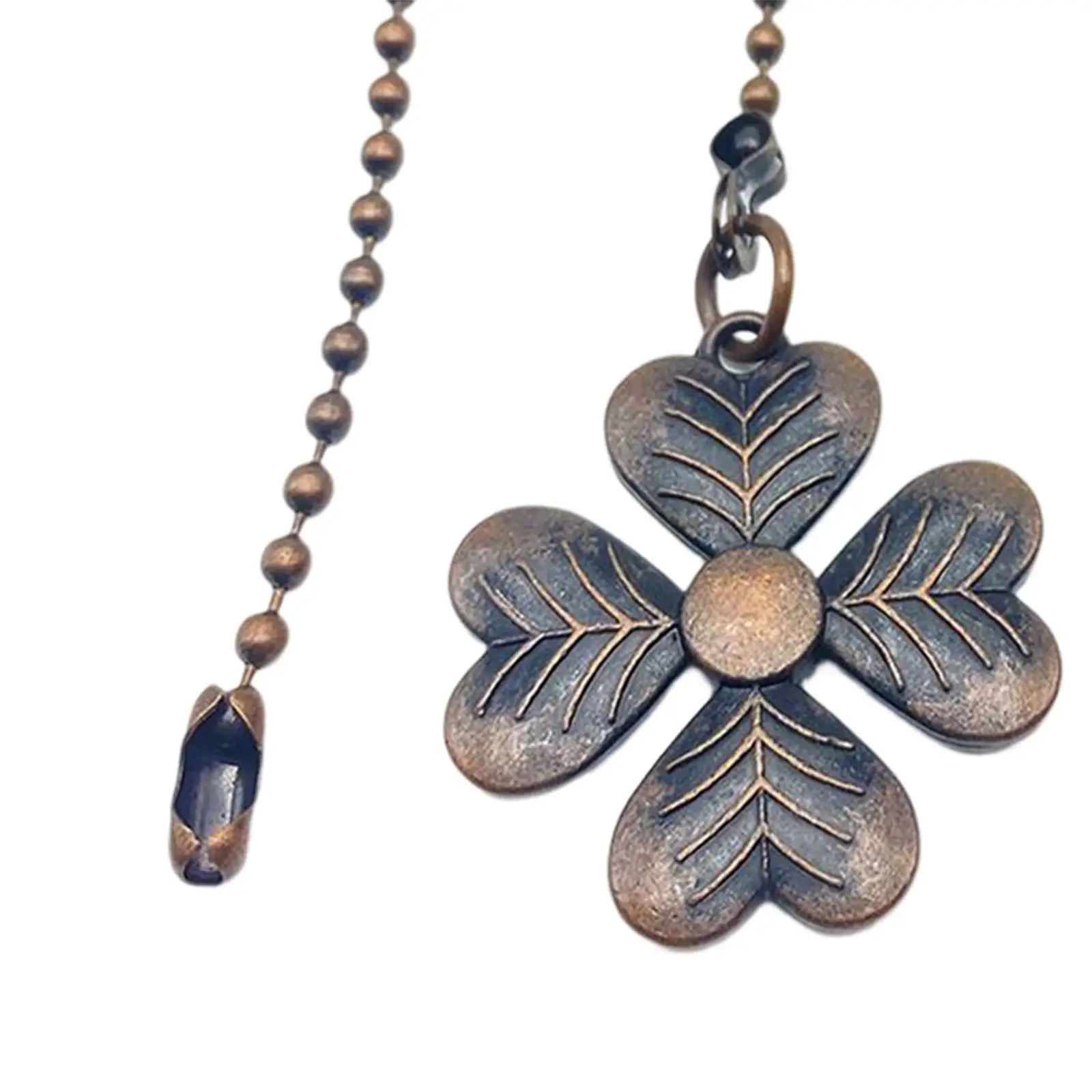 2Pcs Fan Pull Chain Extension Set with Beaded Metal Balls for Home Lighting