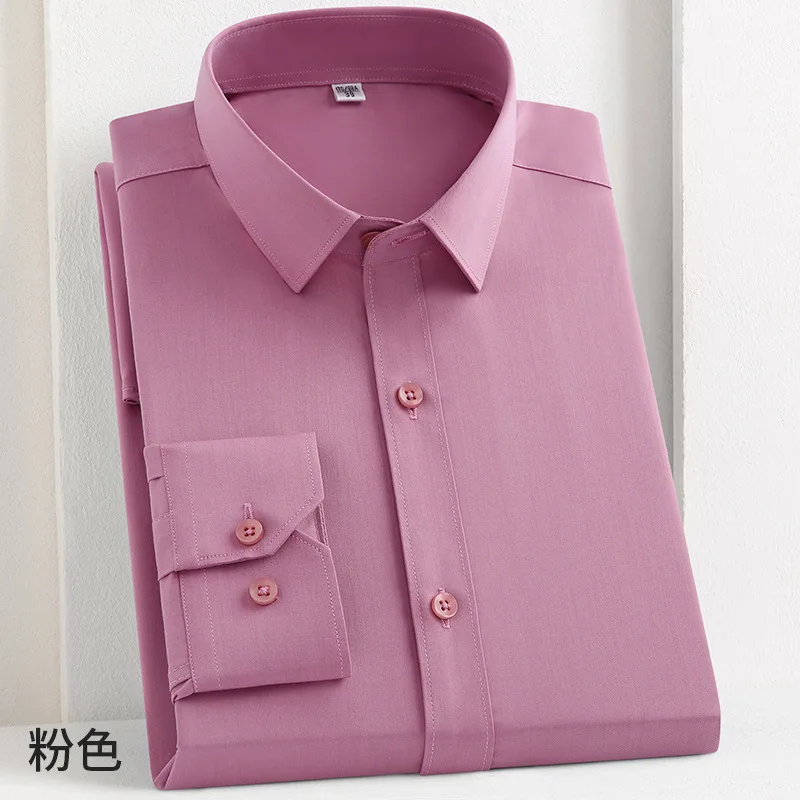 

HH247Fiber shirt men's elastic free-care comfortable shirt Korean style groom suit