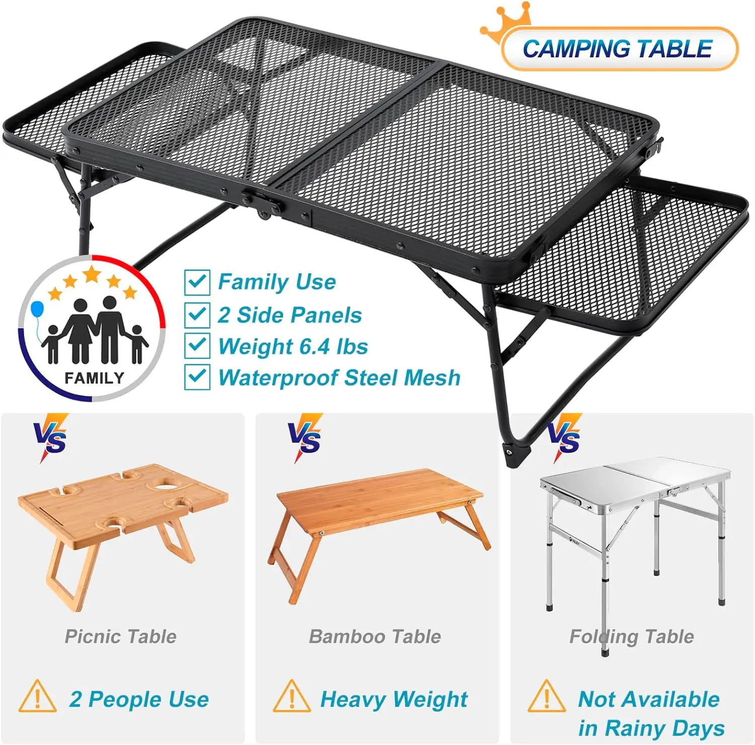 Grid Portable Lifting Folding Table Outdoor Camping Portable Barbecue Table Camping Table For Picnic BBQ Travel Car 캠핑 테이블